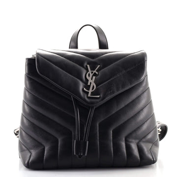 Saint Laurent LouLou Backpack Matelasse Chevron Leather Small