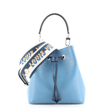 Louis Vuitton NeoNoe Handbag Epi Leather with Logo Jacquard Strap BB