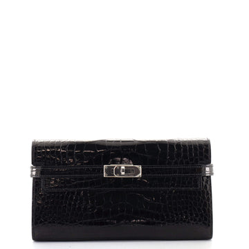 Hermes Kelly Wallet Shiny Alligator Long