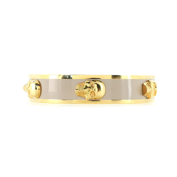 Alexander McQueen Skull Bangle Bracelet Metal and Enamel Medium