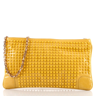Christian Louboutin Loubiposh Clutch Spiked Patent