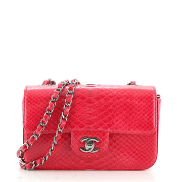 Chanel Classic Single Flap Bag Python Mini