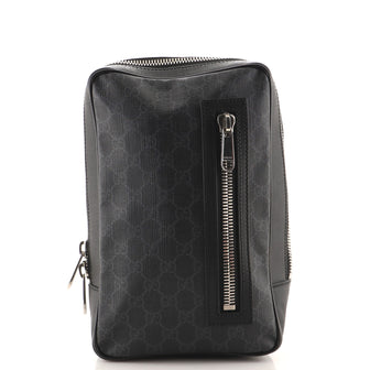 Gucci Soft Zip Sling Bag GG Coated Canvas Small