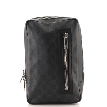 Gucci Soft Zip Sling Bag GG Coated Canvas Small