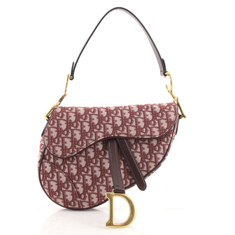Christian Dior Saddle Handbag Oblique Canvas Medium