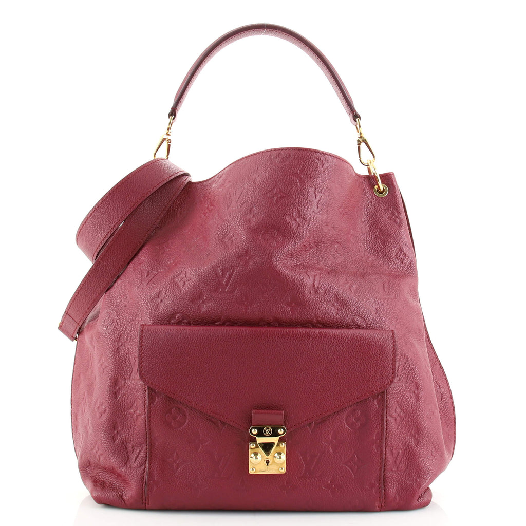 Louis Vuitton Red Monogram Leather Metis Empreinte Hobo Bag Louis