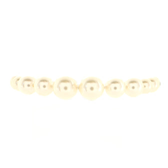 Chanel CC Charm Pearl Bracelet Faux Pearls and Crystal Embellished Metal