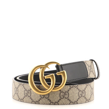 Gucci GG Marmont Belt GG Coated Canvas and Leather Medium