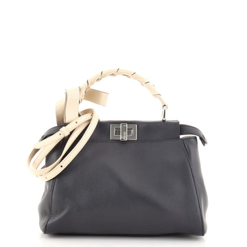 Fendi Peekaboo Bag Leather with Whipstitch Detail Mini