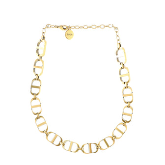 Christian Dior 30 Montaigne CD Chain-Link Choker Necklace Metal