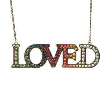 Gucci Loved Collar Necklace Crystal Embellished Metal
