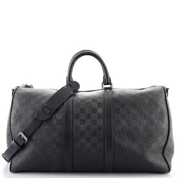 Louis Vuitton Keepall Bandouliere Bag Damier Infini Leather 45