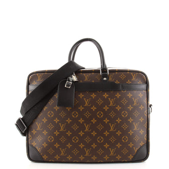 Louis Vuitton Porte-Documents Voyage Briefcase Macassar Monogram Canvas GM