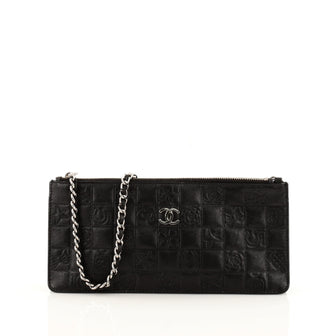 Chanel Precious Symbols Pochette Embossed Quilted Lambskin Small