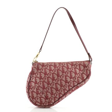 Christian Dior Vintage Saddle Bag Diorissimo Canvas Mini