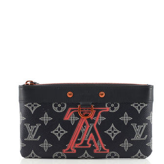 Louis Vuitton Discovery Pochette Limited Edition Upside Down Monogram Ink PM  Blue 1301412