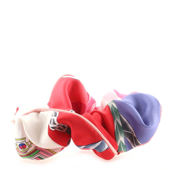 Hermes Claudia Scrunchie Printed Silk
