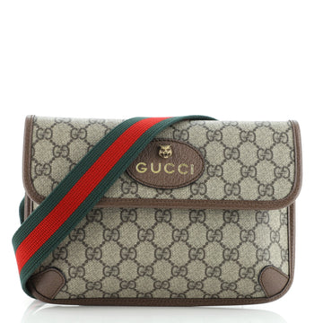 Gucci Neo Vintage Flap Belt Bag GG Coated Canvas
