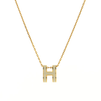 Hermes Pop H Pendant Chain Necklace Metal and Enamel