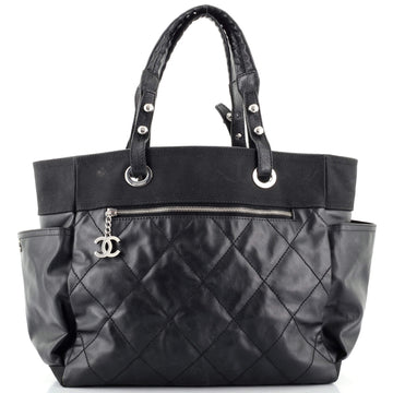 Chanel Biarritz Pocket Tote Quilted Coated Canvas Large