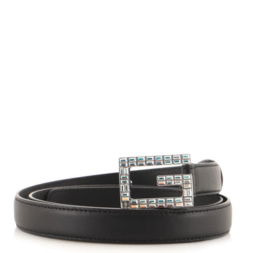 Gucci Madelyn Belt Leather with Crystal Buckle Thin