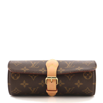 Louis Vuitton 3 Watch Case Monogram Canvas