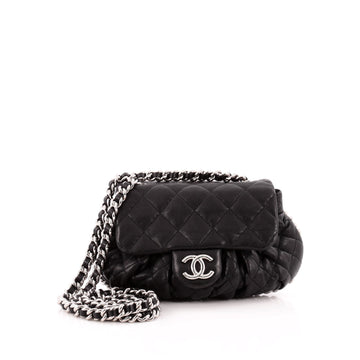 Chanel Chain Around Flap Bag Quilted Leather Small