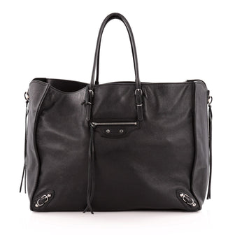 Balenciaga Papier A4 Zip Around Classic Studs Handbag Leather