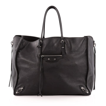 Balenciaga Papier A4 Zip Around Classic Studs Handbag Leather