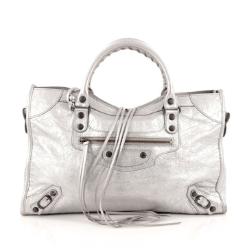 Balenciaga City Classic Studs Handbag Leather Medium