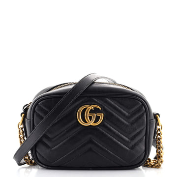 Gucci GG Marmont Shoulder Bag Matelasse Leather Mini