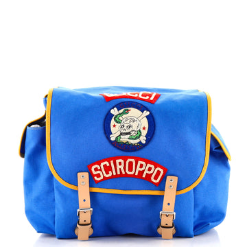 Gucci Children's Flap Backpack Embroidered Canvas