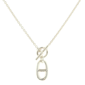 Hermes Chaine d'Ancre Pendant Necklace Sterling Silver