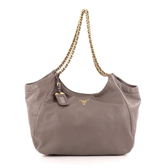 Prada Chain Tote Soft Calfskin Large