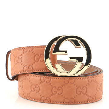 Gucci Interlocking G Belt Guccissima Leather Wide
