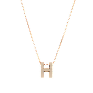 Hermes Pop H Pendant Chain Necklace Metal and Enamel