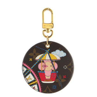 Louis Vuitton Round Illustre Keychain Limited Edition Vivienne Xmas Monogram Canvas