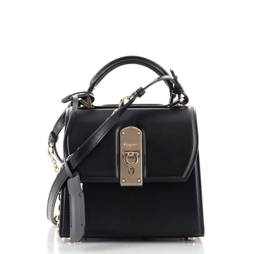 Salvatore Ferragamo Boxyz Top Handle Bag Leather Small