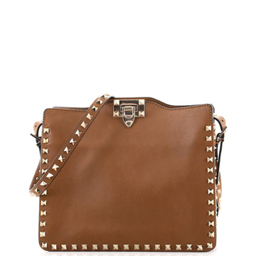 Valentino Rockstud Flip Lock Messenger Bag Leather Small