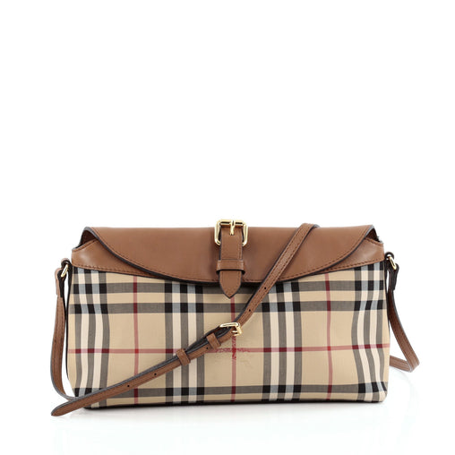 Buy Burberry Leah Clutch Bag Horseferry Check Canvas Small 1304501