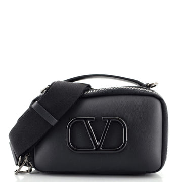 Valentino VLogo Zip Around Camera Crossbody Bag Leather