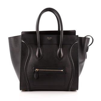 Celine Luggage Handbag Smooth Leather Mini