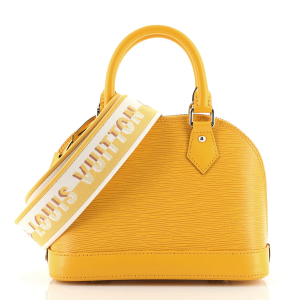 BAG ALMA in yellow epi leather, alcantara lining (31 x…