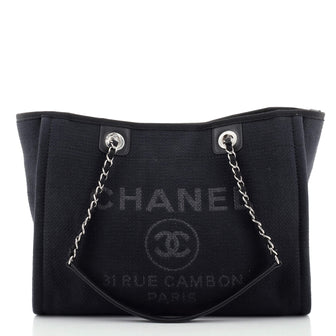 Chanel Deauville Tote Mixed Fibers Small