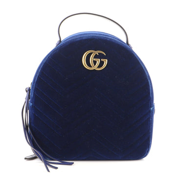 Gucci GG Marmont Backpack Matelasse Velvet Small
