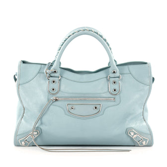 Balenciaga City Classic Metallic Edge Handbag Leather Medium