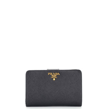 Prada French Wallet Saffiano Leather Compact