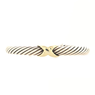 David Yurman X Cable Bracelet Sterling Silver and 14K Yellow Gold 7mm