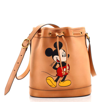 Gucci Disney Mickey Mouse Bucket Bag Printed Leather