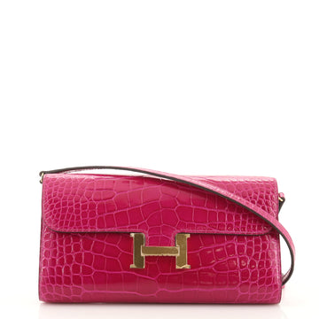 Hermes Constance To Go Wallet Shiny Alligator
